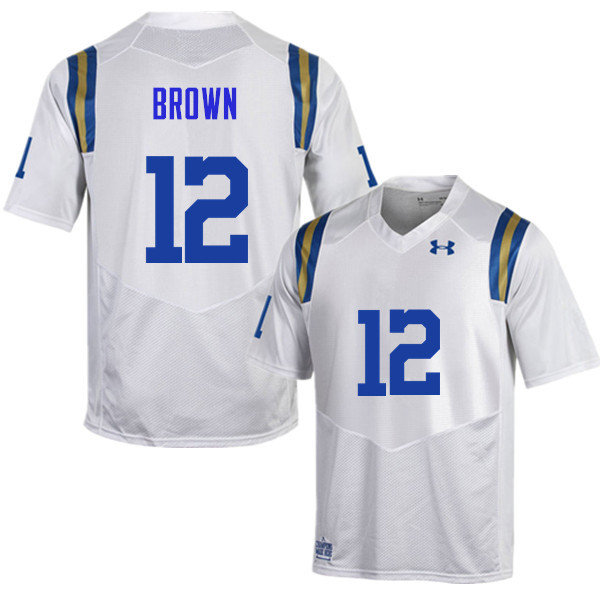 Men #12 Jayon Brown UCLA Bruins Under Armour College Football Jerseys Sale-White